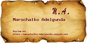 Marschalko Adelgunda névjegykártya
